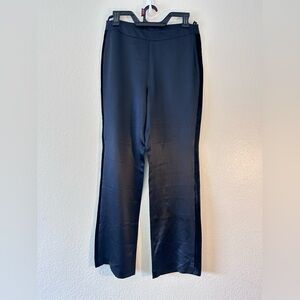 Vintage Bloomingdale's‎ 100% Silk Tuxedo Black Satin Velvet Side Pants SZ 4
